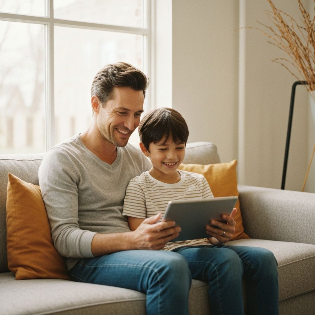 A parent and child sharing a moment together